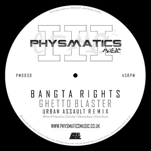 Bangta Rights - Ghetto Blaster (Urban Assault Remix) PM003B - OUT NOW on 12" Forthcoming on Digital