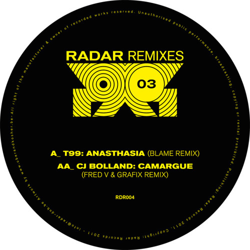 T99: Anasthasia (Blame remix) RDR004A (clip)