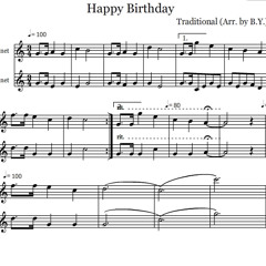 Happy Birthday (for Clarinet duet)
