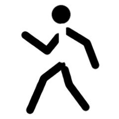 gewzungenes Vorwärts latschen