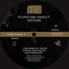 Mote027 :: P.A.S - Function 4 / Claptalk System (Chris Liebing + Marcel Dettmann Remixes + Original)