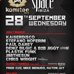 SPACE IBIZA - JIGGY b2b DENIZ BILGIC  28-09-2011
