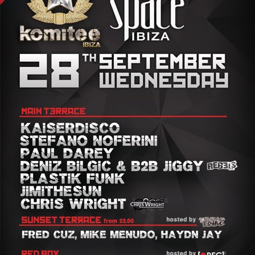 SPACE IBIZA - JIGGY b2b DENIZ BILGIC  28-09-2011