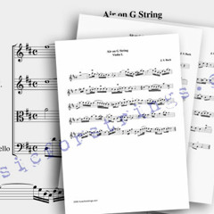 Bach Air on a g string for string quartet