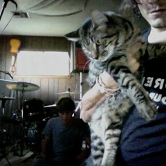 a silhouette in white