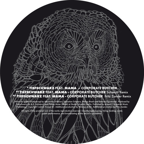 Tiefschwarz feat. Mama - Corporate Butcher (Fritz Zander Remix)