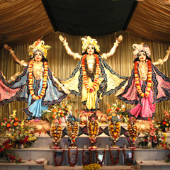 Hare Krsna mahamantra during mangala arati @ ISKCON Mayapur, WB, India