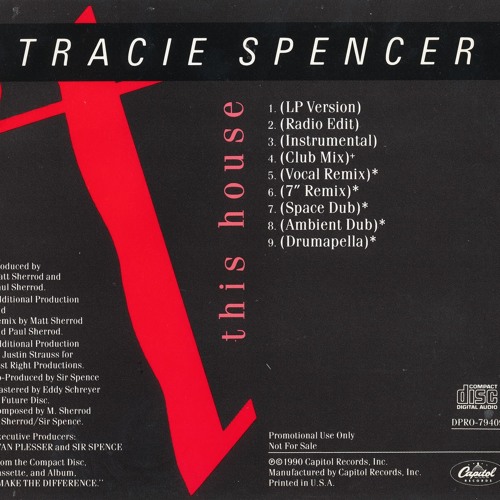 Tracie Spencer - "This House" - Justin Strauss 12" Vocal Remix