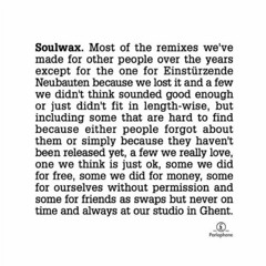 As Heard On Radio Soulwax (what 2manydjs play live)