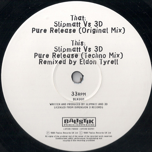 Slipmatt vs 3D - Pure Release (Elden Tyrell Techno Mix)