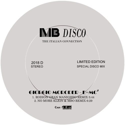 Giorgio Moroder - E=Mc2 (No More Klein & Mbo Remix) / (96kbps)