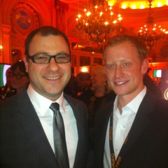 Talking to Billboard's @bwerde and Next Big Sound's @shalek at the #midem speakers dinner #audioblog at InterContinental Carlton Cannes