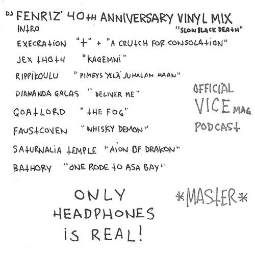 DJ Fenriz' 40th Anniversary Vinyl Mix "Slow Black Death"