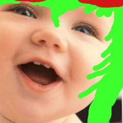 にじいろのかげがてんじょうからたれてくるでちゅ