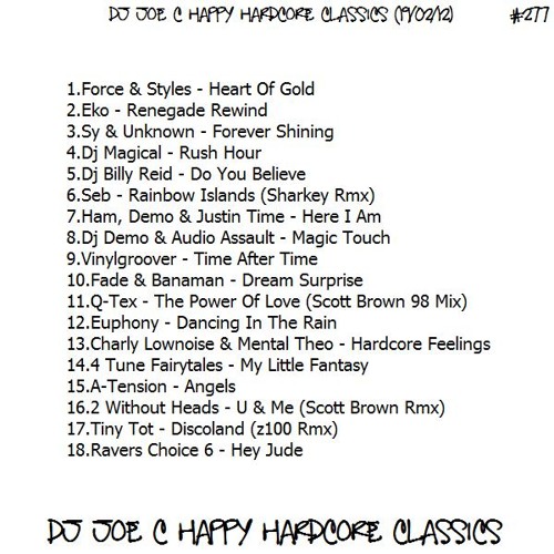 277.Dj Joe Craig - Happy Hardcore Classics (19.02.12)