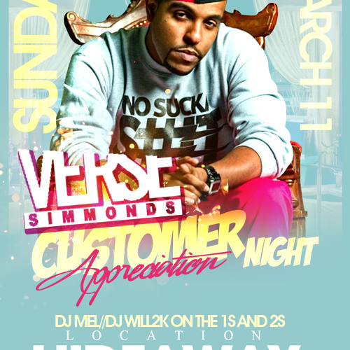 VERSE SIMMONDS DROP FOR THE HIDEAWAY SOUTH SIDE OF SAVANNAH