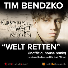 Tim Bendzko welt retten (inofficial house remix) produced by tom credible feat. PSimon