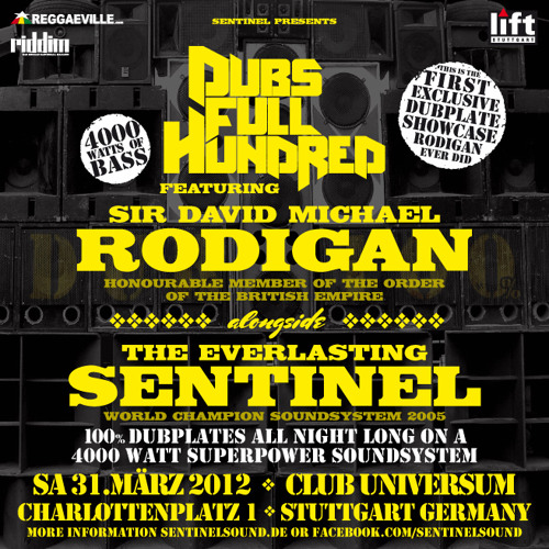 Preview: DUBS FULL HUNDRED 2012 feat. David Rodigan & Sentinel (Part 1 of 7)