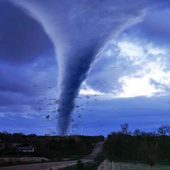 El aire toma forma de tornado