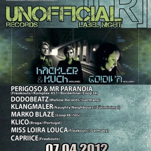 GO!DIVA FM part 25 Hackler & Kuch and Matt Busse @ Unofficial Records Labelnight Loop38 Zurich.