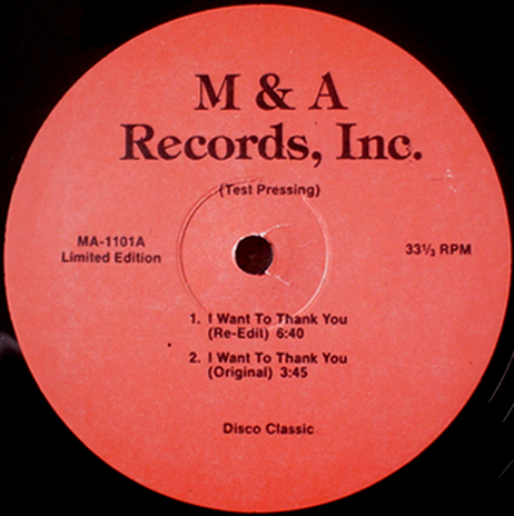 I Want To Thank You (Re-Edit) (M & A Records, Inc.) /Alicia Myers
