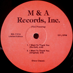 I Want To Thank You (Re-Edit) (M & A Records, Inc.) /Alicia Myers