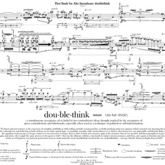 First Study for Alto Saxophone: doublethink (2012)