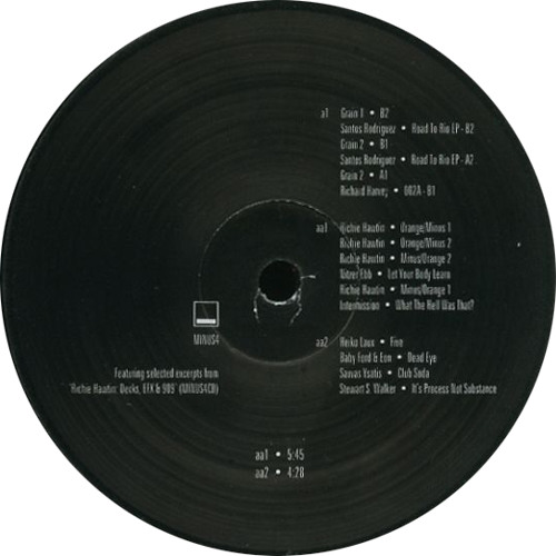 Richie Hawtin: Orange Minus 1 (1999) MINUS4