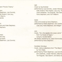 ng kindheit: SIGH, for Nora New Dance, Lathrop Hall, Madison