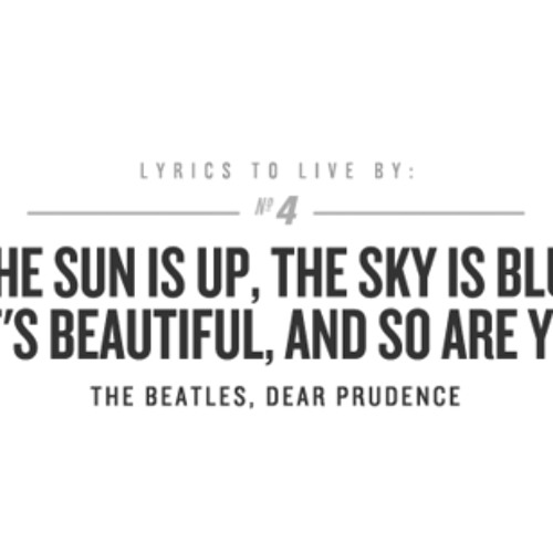 Download Lagu Dear Prudence - The Beatles