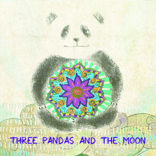 Three Pandas and The Moon
