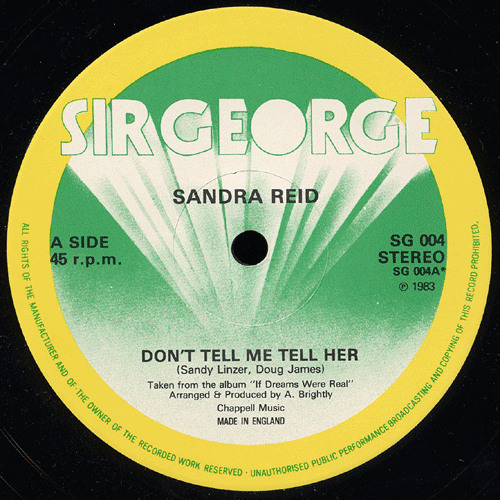 Sandra Reid - Don't Tell Me Tell  Her