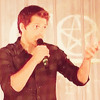 Misha Collins talking about the strip club scene on episode 3 of season 5 of Supernatural