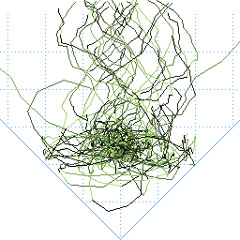 Swarm - spatialised harmonic progressing particles - 1997 (Tim Barrass)