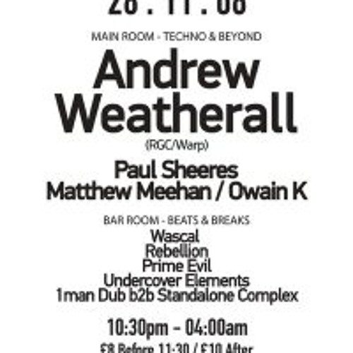 AndrewWeatherall LiveatTheHolodeckCa