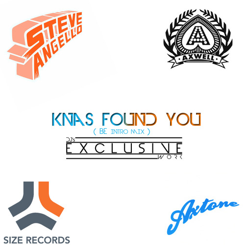 Steve Angello VS Axwell feat. Max'C - Knas found U (Be intro mix)(DJ's Exclusive Work mash-up)