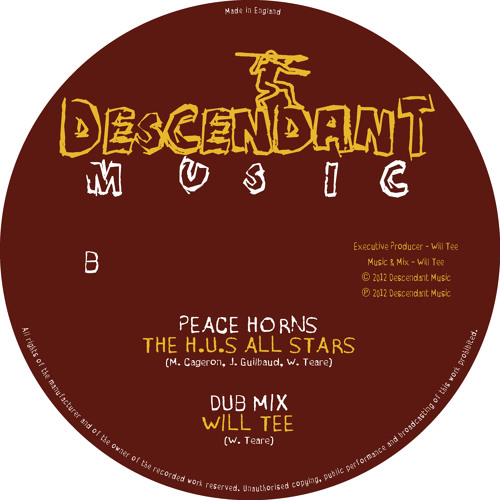 DMU-001B The H.U.S All Stars - Peace Horns / Will Tee - Dub Mix