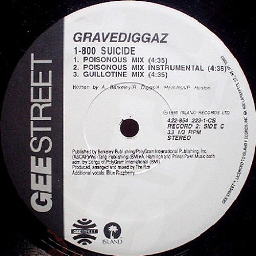 Gravediggaz - 1-800 suicide [poisonous mix] (ft. blue raspberry) 1995