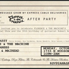 Embassy florence and machine afterparty zach cowie, brie larson, chris holmes