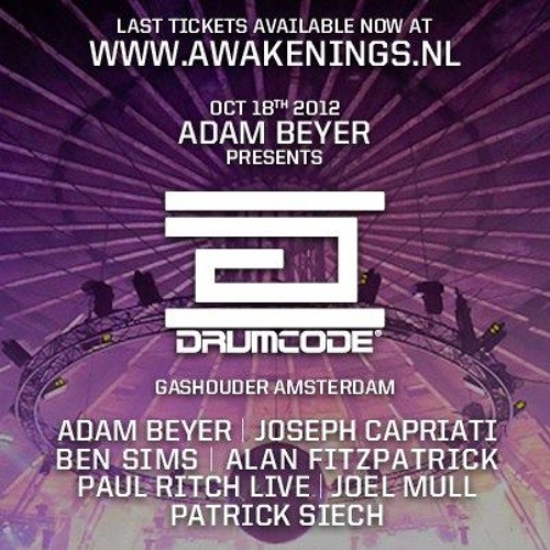 Ben Sims - Drumcode ADE @ Gashouder,Awakenings [18.10.2012] upload by Prisoneer