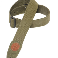 Khaki colored canadian cotton guitar strap
