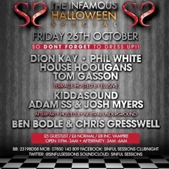 SINFUL HALLOWEEN SPECIAL FRIDAY 26TH OCTOBER @ TOKYO BRADFORD MIXED BY BEN BODLE