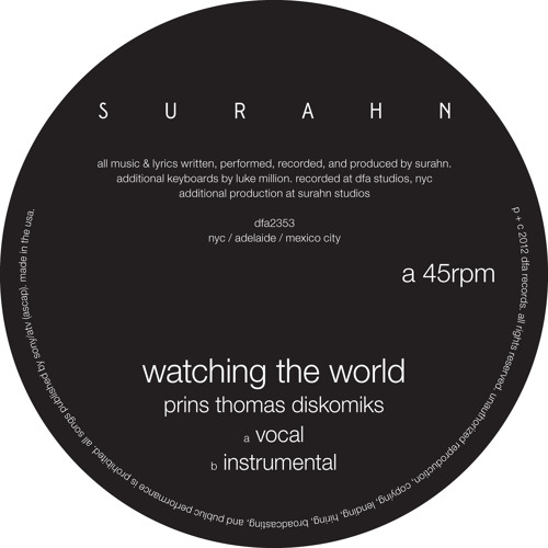 Surahn - Watching The World (Prins Thomas Remix)