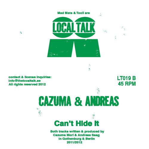 Cazuma & Andreas - Cant Hide It (LT019, Side B)