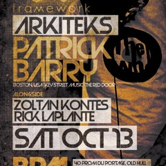 Patrick Barry Live at Framework at BPM Nightclub - Ottawa, Ontario 10.13.12