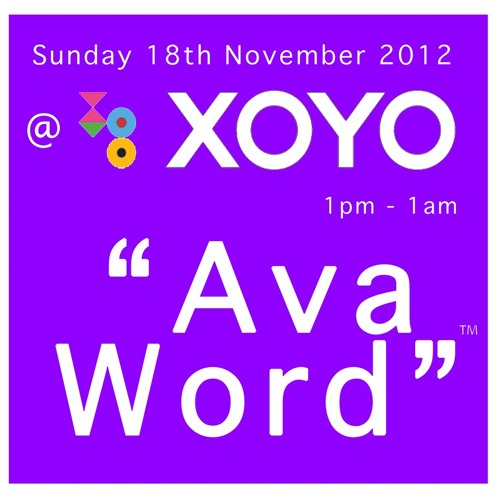 Gavin Peters Live @ Ava Word Closing party Nov 12 @ XOYO