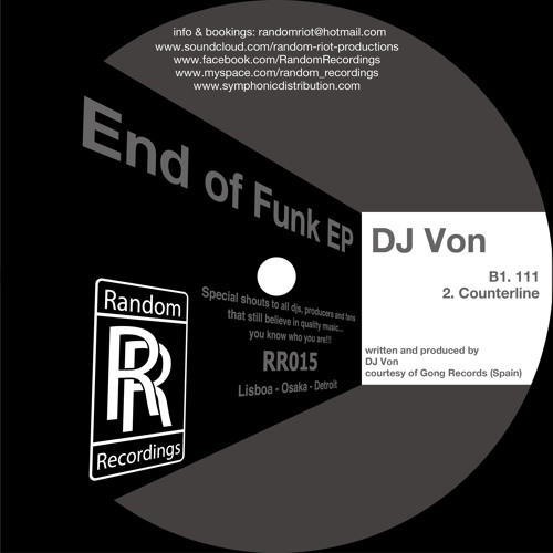 Preview RR015 - Dj Von - End of Funk Ep