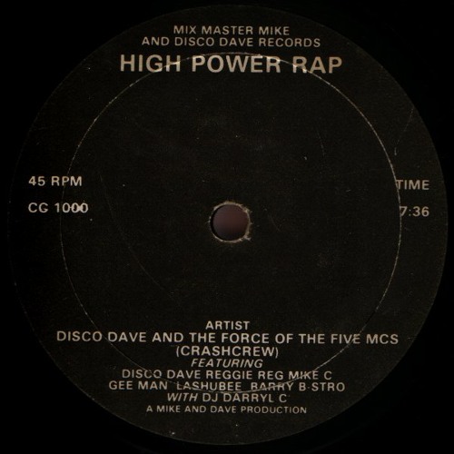 Stream Disco Dave & The Force Of The 5 MC's [Crash Crew] - High