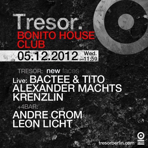 Alexander Machts - Tresor Berlin - Livemitschnitt 05.12.12