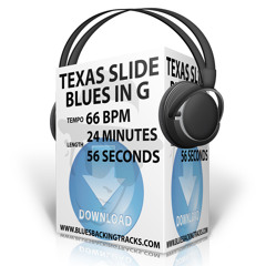 Texas Slide Blues Backing Track In G 66bpm